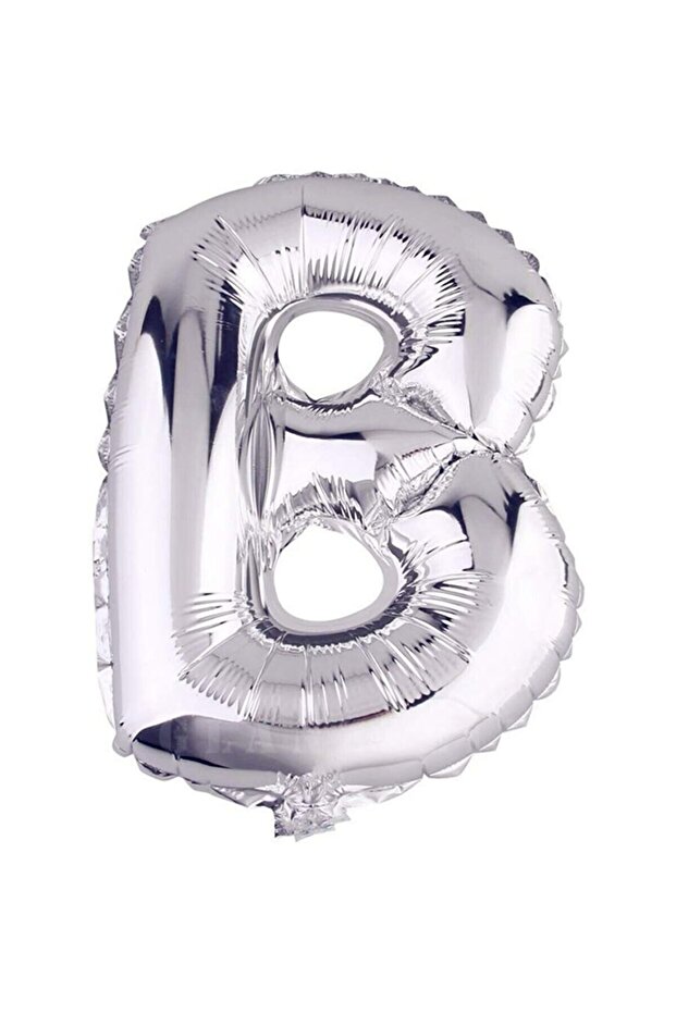 16" Inch 40 Cm Foil Balloon Silver Color Letter ''b''