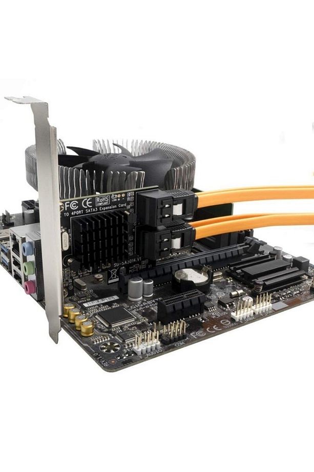 5075 Pci Express Pci-e 4 Port Sata 3.0 Hdd Ssd Girşi Çoklayıcı Kart Uyumlu - 5
