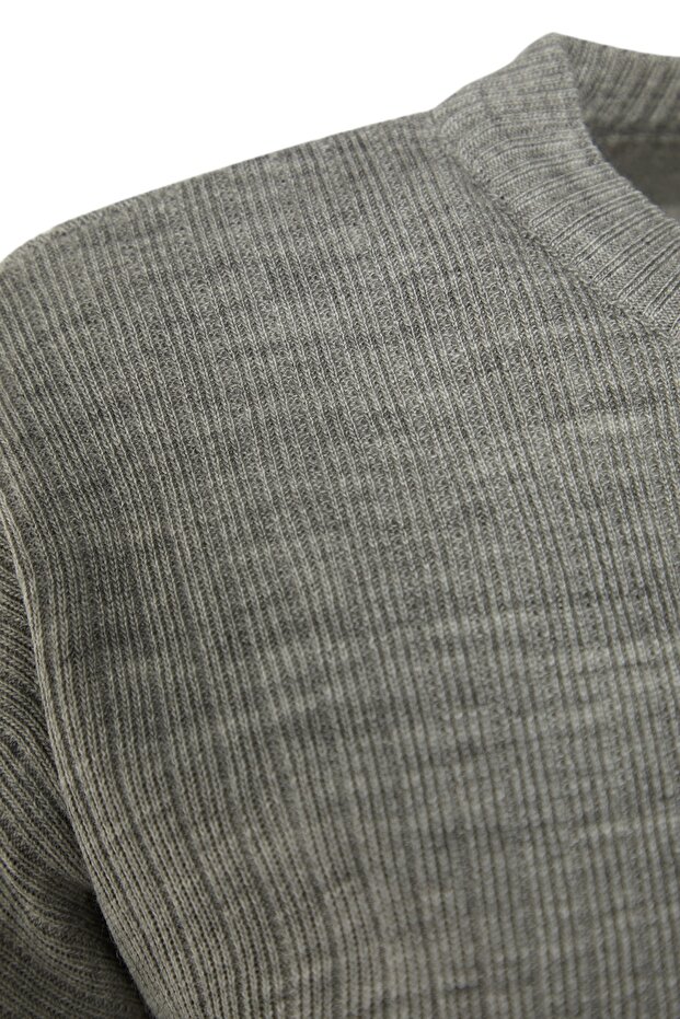 Gri Geniş Kalıp Basic Fittilli Triko Alt-Üst Takım TWOSS20AU0084 - 6