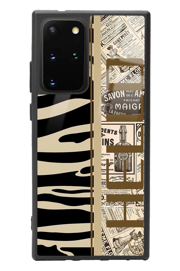 Samsung S20 Plus Zebra Newspaper Design Glossy Phone Case