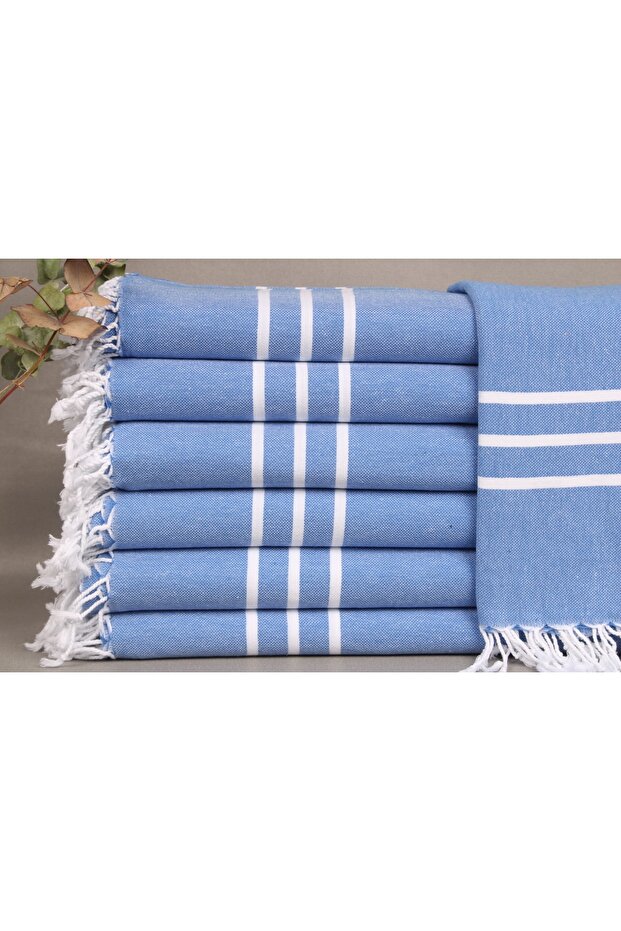 Pestemal Cobalt Blue Organic 100x180 Cm Cotton Pestemal Bulk Order Pestemal