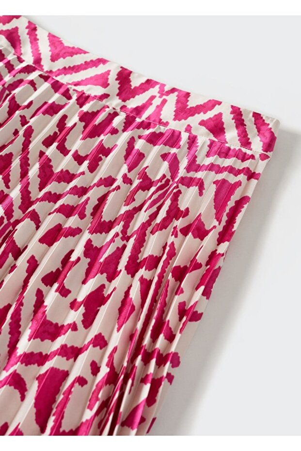 Desenli Pilili Etek - 14