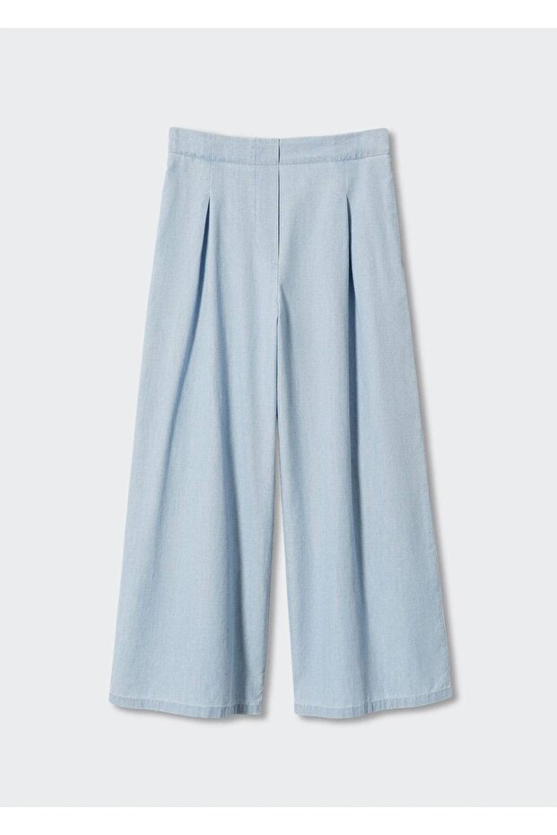 %100 Pamuklu Culotte Pantolon - 3
