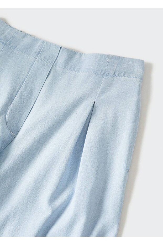 %100 Pamuklu Culotte Pantolon - 5