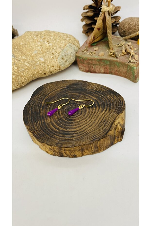 Handmade Ethnic Authentic Hippie Bohemian Drop Enamel Earrings