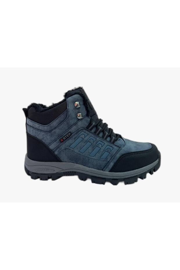 Unisex Long Navy Blue Waterproof Cold Resistant Trekking Short Boots
