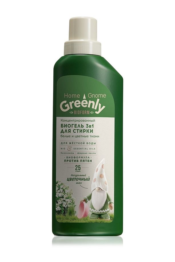 Home Gnome Greenly Serisi 3'ü1 Arada Konsantre Bio Çamaşır Deterjanı "çiçeklerin Karışımı" - 1