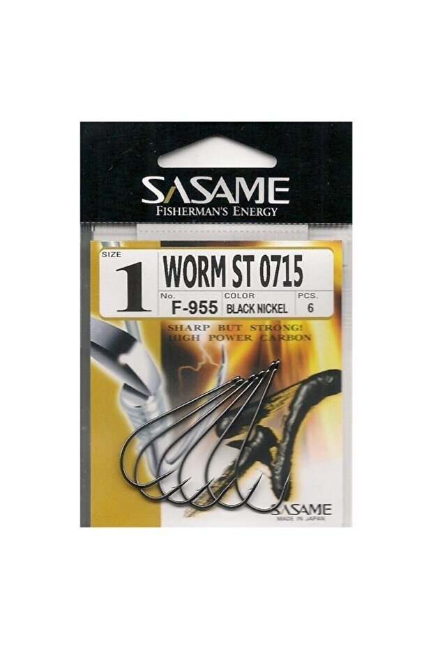 Worm St 0715 Black Nikel Metalik Olta Iğnesi No:2 F-955 - 2