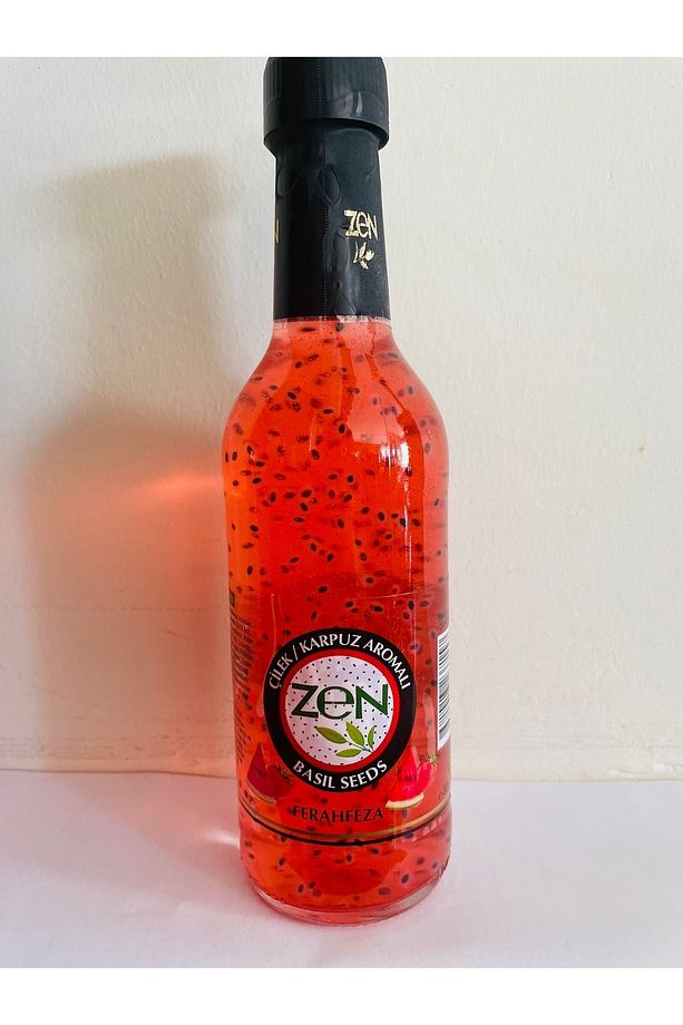 Zen Basil Çilek Karpuz Aromalı Fesleğen Tohumlu Içecek 330ml - 1