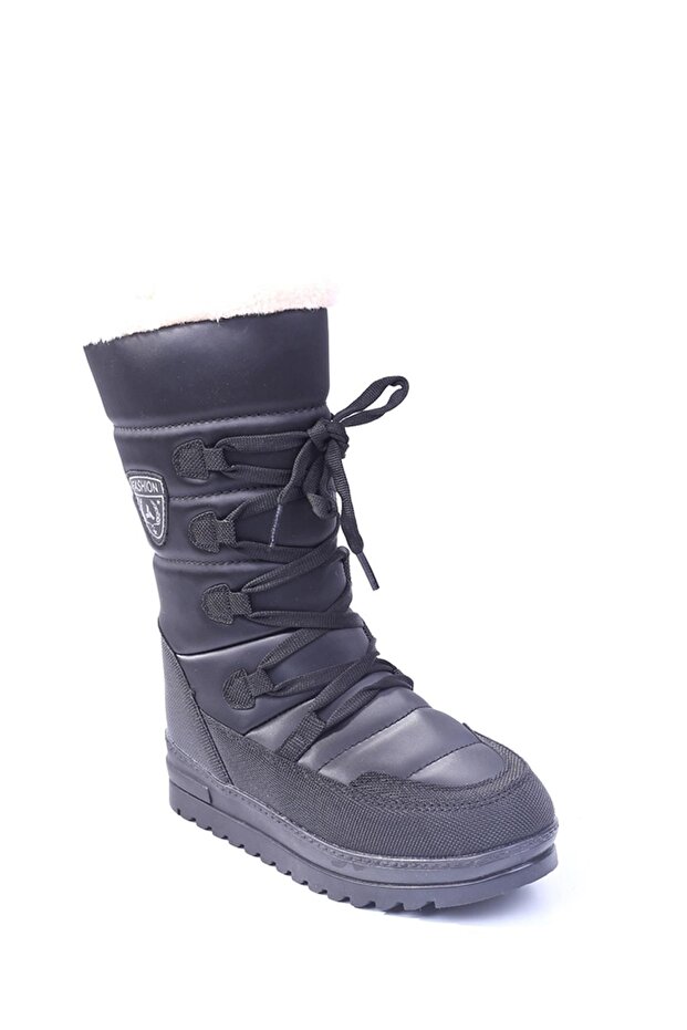 995 Dámské zimní boty z černé vlny s vnitřní termo podrážkou - 2