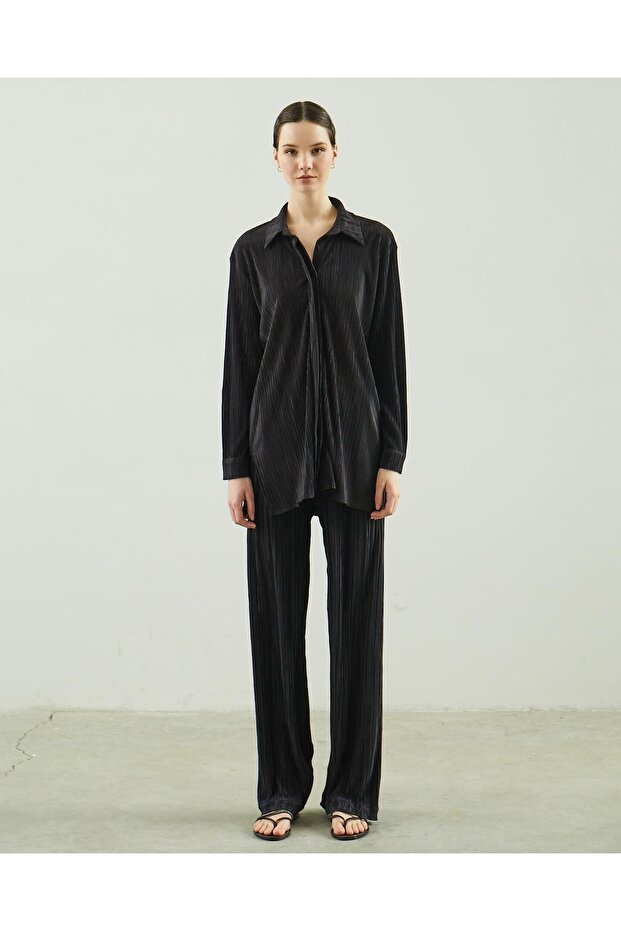 Cordhemd-Hose Schwarzer Anzug - 6