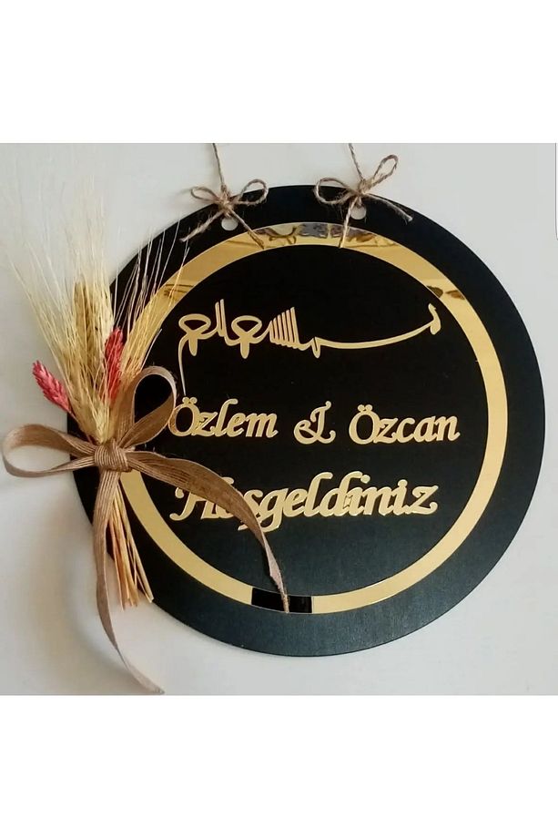 Isme Özel Ahşap Ve Pleksili Kapı Süsü, Duvar Süsü, Duvar Dekoru - 1