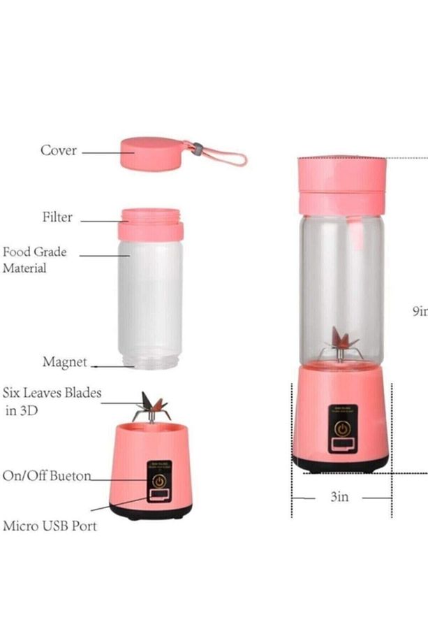 Blender Kişisel Mikser Usb Elektirikli Taşınabilir Meyve Sıkacağı Mini Mikser Mutfak Robotu - 4