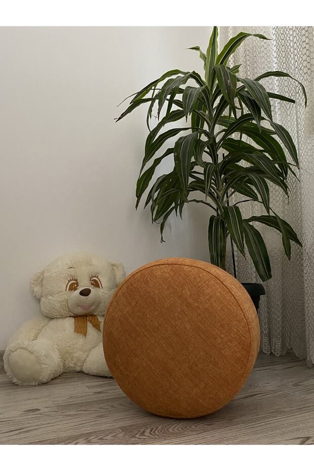 Ahşap Ayaklı Keten Kumaş Çocuk Puf&bench Koltuk/tabure - 2