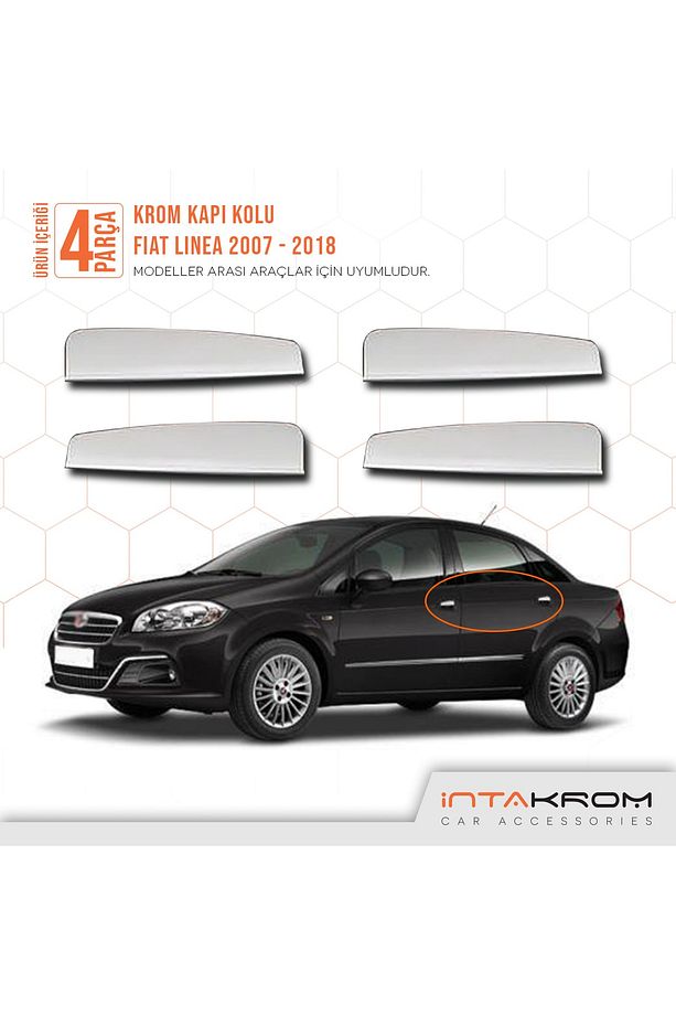 Fiat Linea Krom Kapı Kolu Iç 4 Kapı 2007 Ve Üzeri - 1