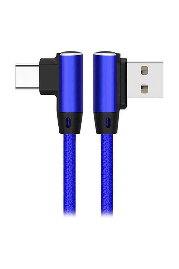 Sw-c755 1m 3a Type-c Kılıflı Metal  Lacivert Data + Sarj Kablosu - 2