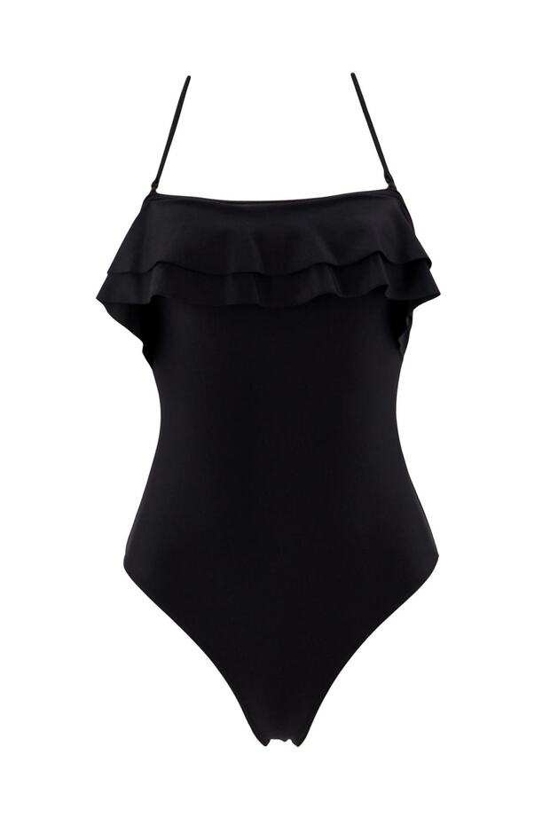 Collar Swimsuit with Removable Pads and Flywheel