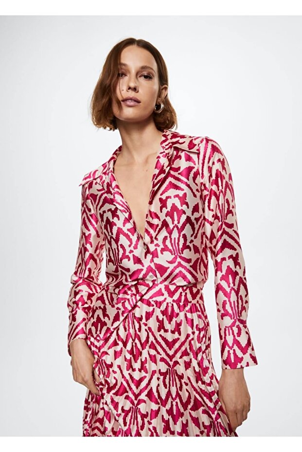 Desenli Pilili Etek - 11