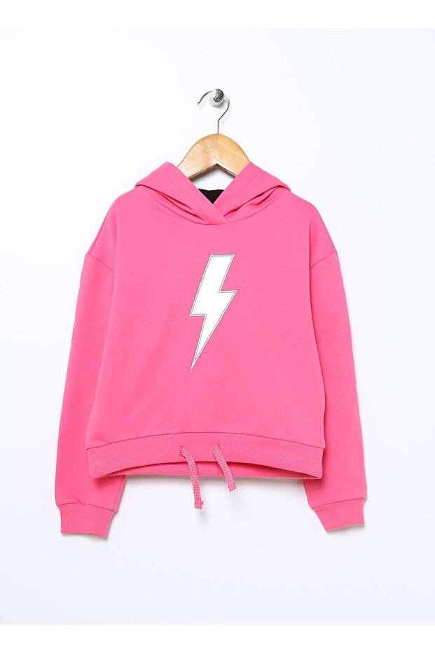 Printed Girl's Fuchsia Sweatshirt Ng-200