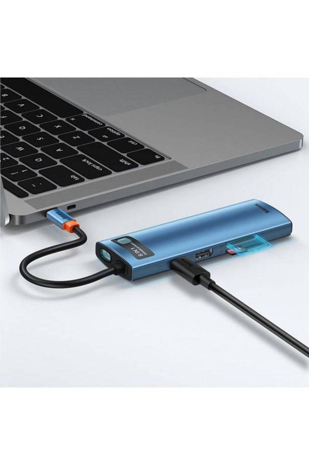 Metal Gleam 8in1 Multifonksiyonel Hub Dock Station - 7