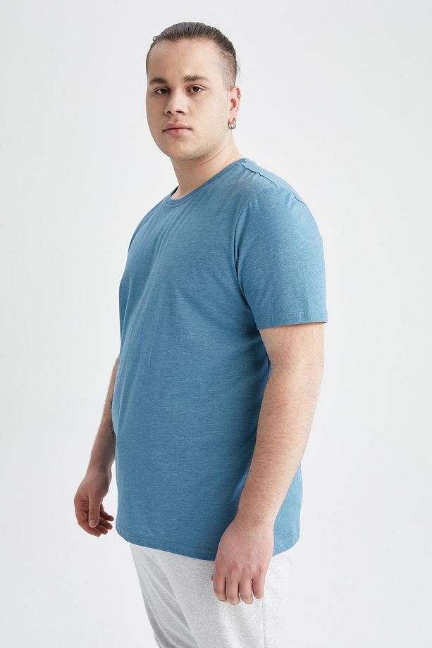 Regular Fit Bisiklet Yaka Basic Pamuklu Penye Tişört - 11