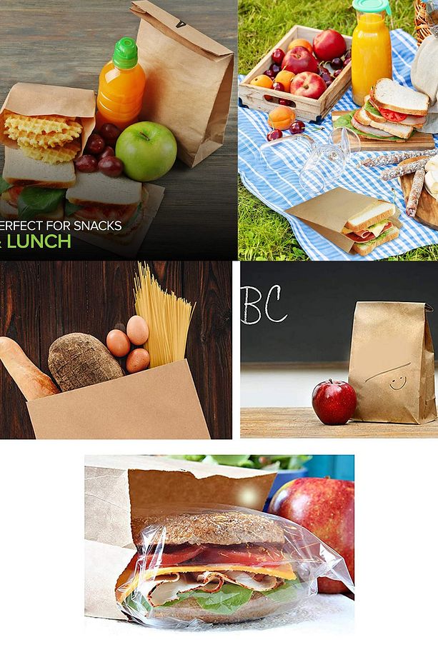 50 Adet 15x24 Kraft Şamua Kese Kağıdı Poğaça Tost Sandviç Kahvaltı Poşeti - 4