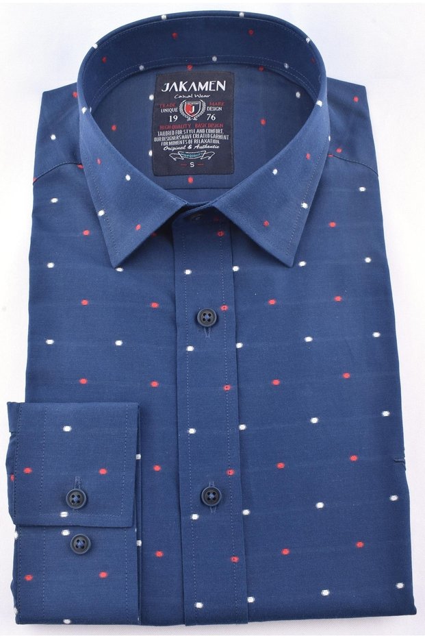 J15k01089 Jakamen Silim Fit Shirt/navy blue/s