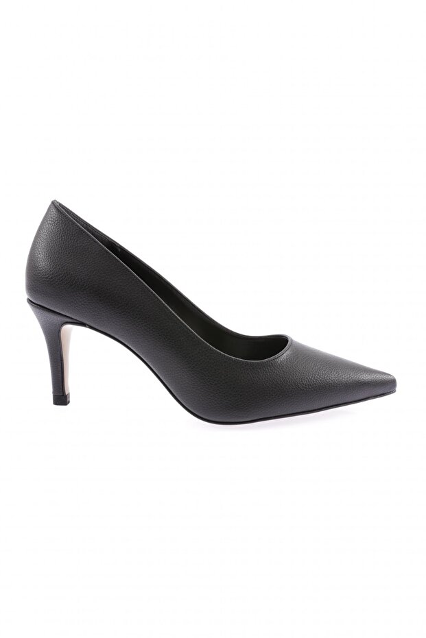 Women's Pointed Toe Low-Cut Heeled Shoes Black