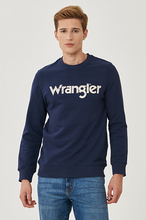Regular Fit Normal Cut 100% Cotton Crew Neck Sweatshirt