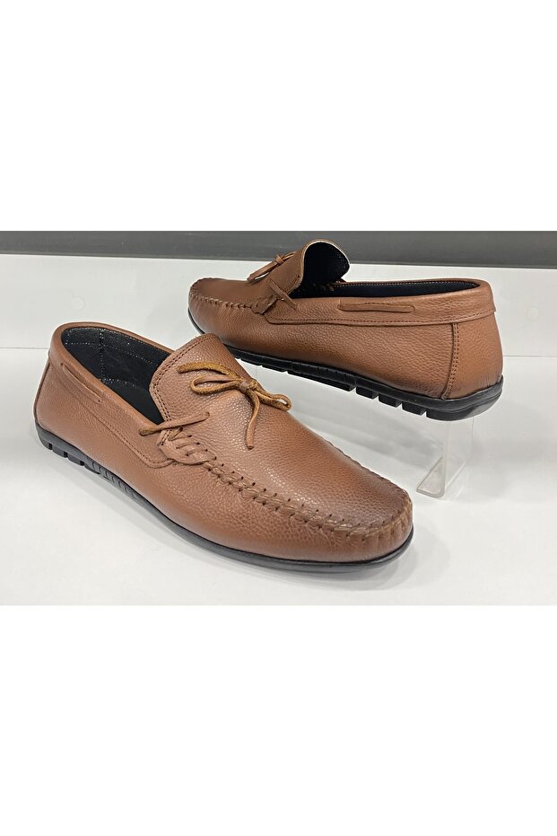 Taba Loafer Hakiki Deri - 3