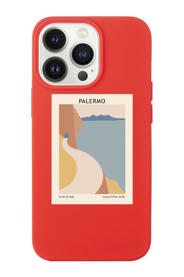 iPhone 14 Pro Compatible Palermo Italy Designed Suede Launch Phone Case