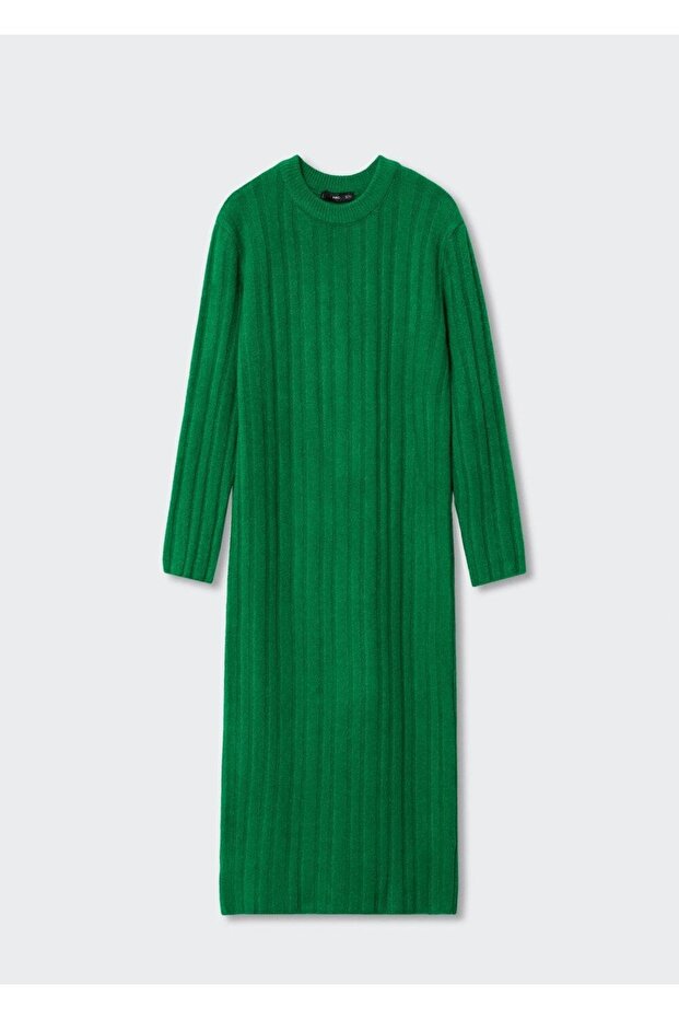 Lastikli Midi Boy Elbise - 3