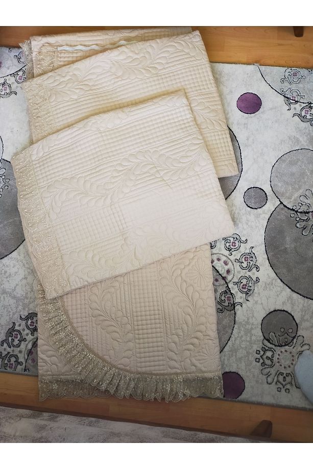 Bade Çift Kişilik Yatak Örtüsü, Yatak Takımı - Kapuçino (BEDDİNG SET) - 6