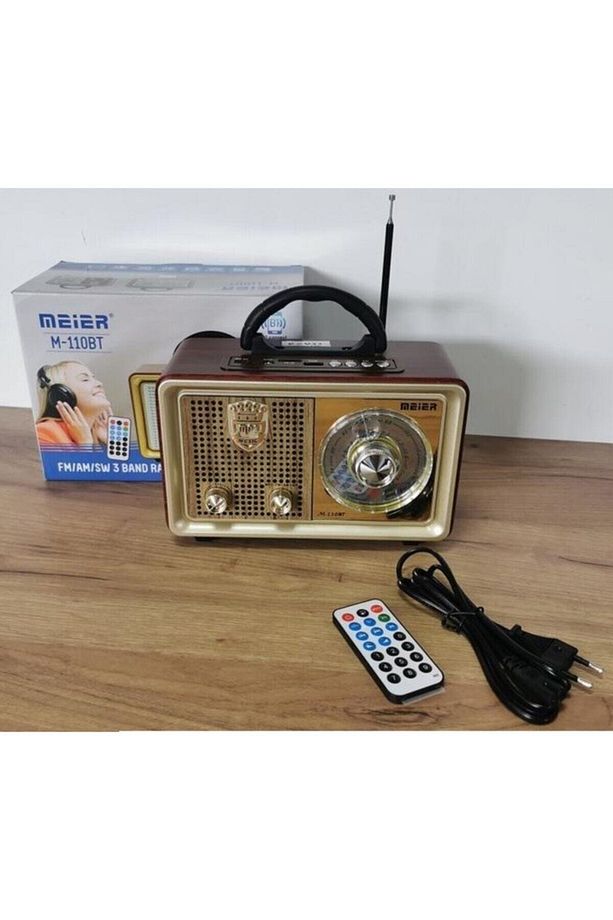 Nostaljik Retro Ahşap Bluetooth Fm Radyo M-110bt - 3