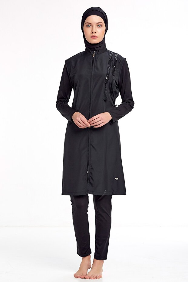 Fermuarlı Tesettür Mayo - 2