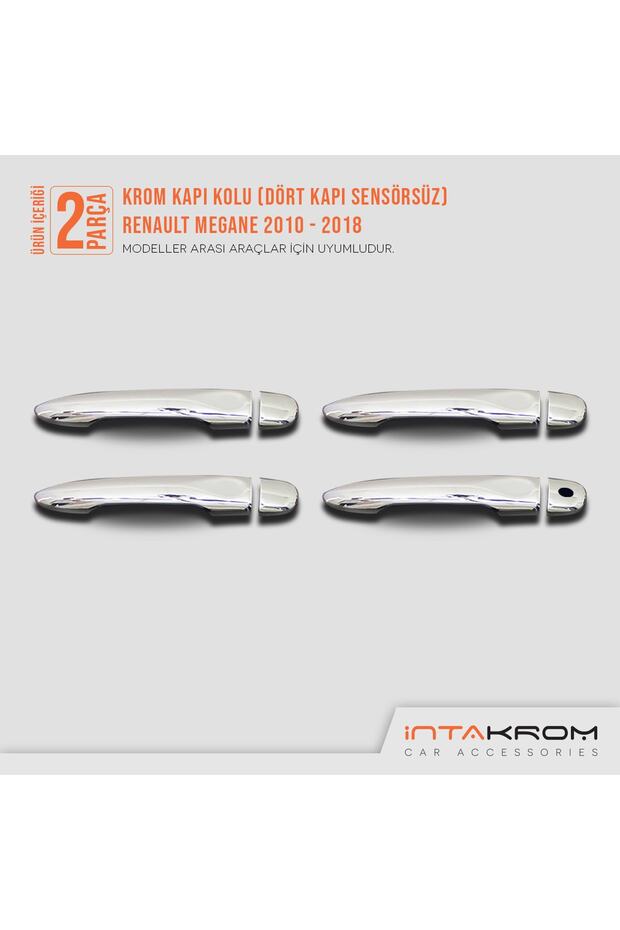 Renault Megane 3 Krom Kapı Kolu 2010 Ve Üzeri 4 Kapı - Sensörsüz - 6