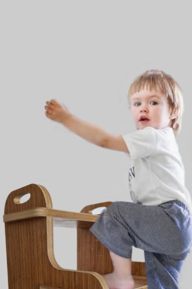 Çocuk Ve Yetişkin Için Montessori Basamak Tabure - 2