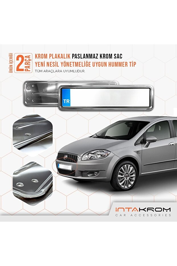 Fiat Linea Fiat Linea Krom Plakalık - Hummer Tip 2 Adet - 1