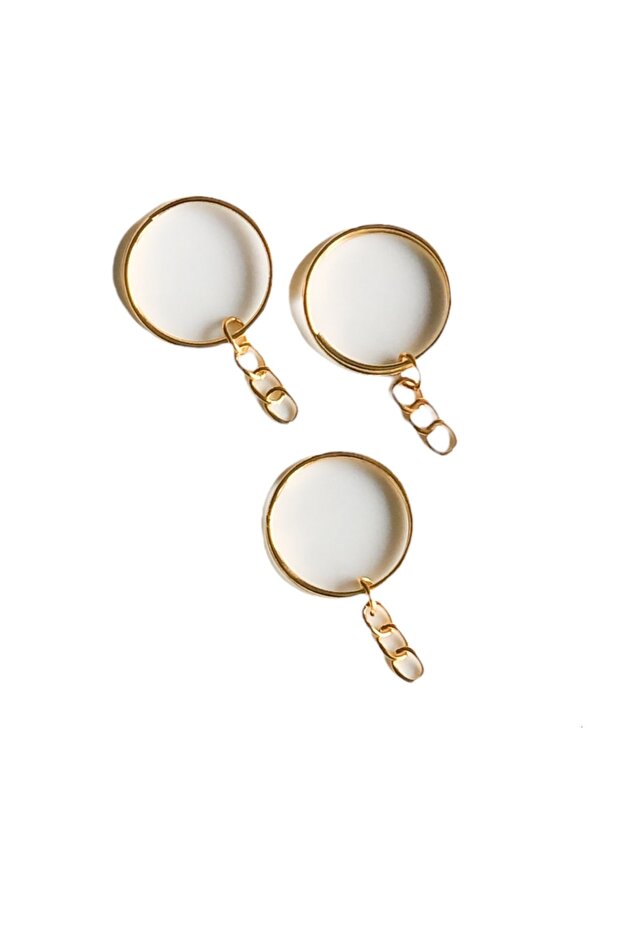 50 Pieces Gold Chain Keychain Ring