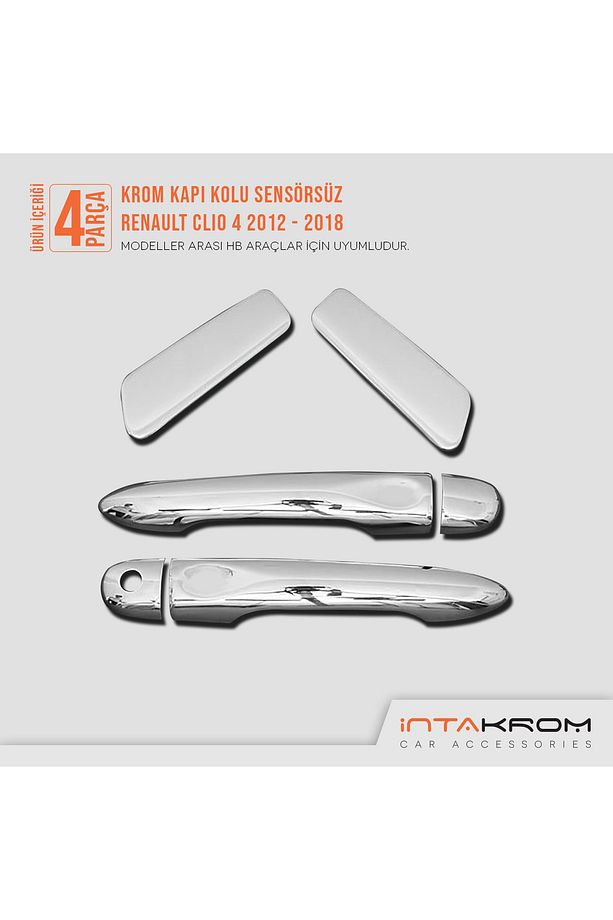 Renault Clio 4 Krom Kapı Kolu - 4 Parça Sensörsüz - 7
