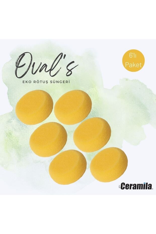 Ceramila Oval's Eko 3060 75*30mm Touch-Up Sponge Set of 6