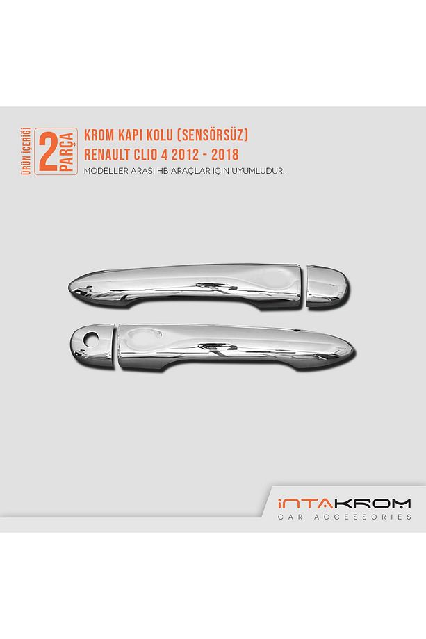 Renault Clio 4 Krom Ön Kapı Kolu 2 Parça 2012 Ve Üzeri Sensörsüz - 4