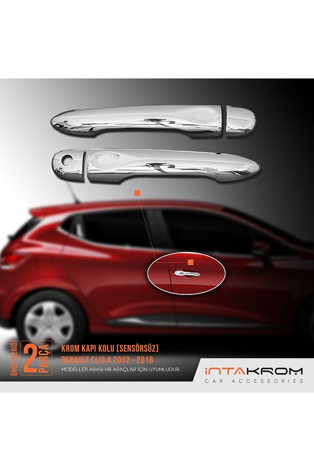 Renault Clio 4 Krom Ön Kapı Kolu 2 Parça 2012 Ve Üzeri Sensörsüz - 5
