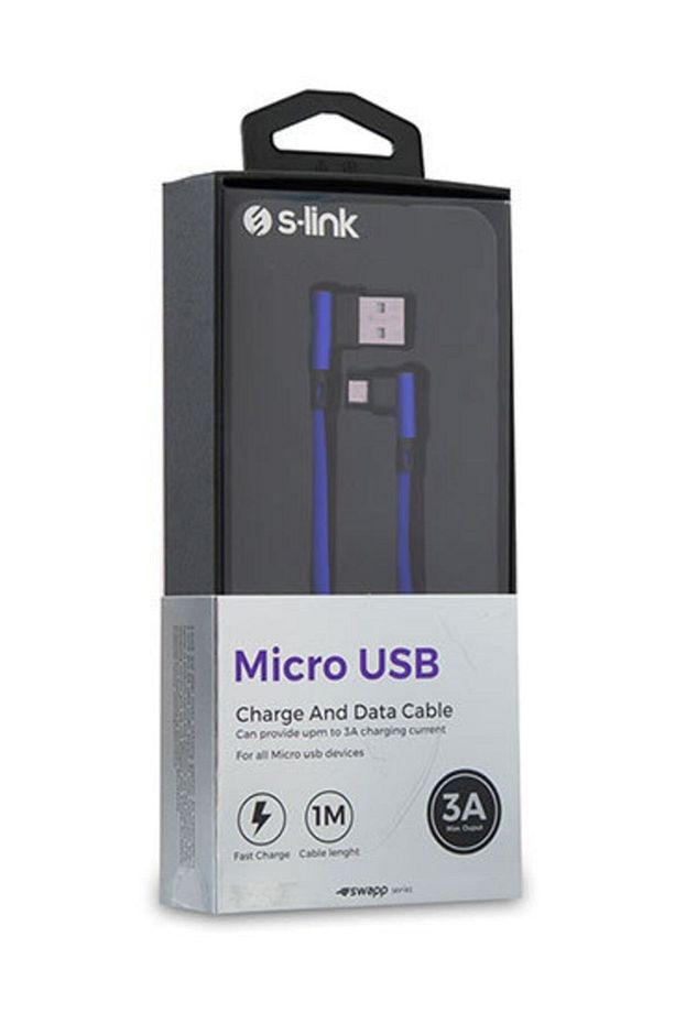 Sw-c755 1m 3a Type-c Kılıflı Metal  Lacivert Data + Sarj Kablosu - 1