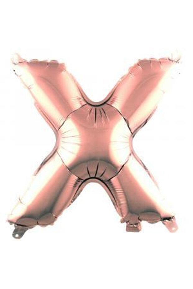 X Letter Rose Gold Foil Balloon 40 Inc 100 cm