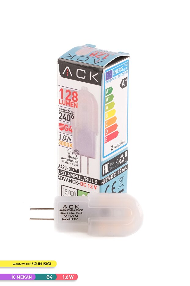 1.6w Led Kapsül Ampul 3000k Gün Işığı G4 - 2