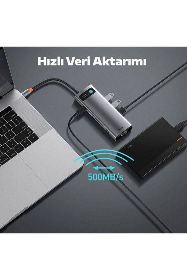 Metal Gleam Series 100w 9 In1 Type-c Hub Adaptör Çoklayıcı - 4