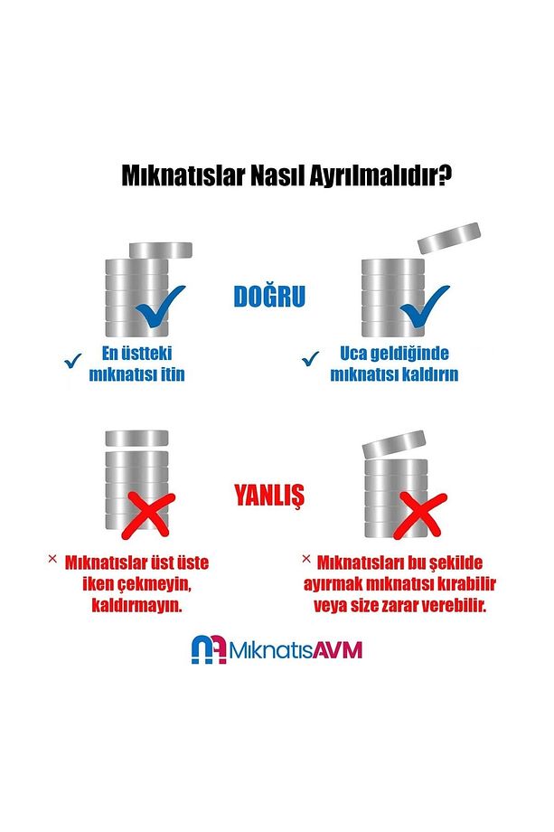 Ø8x5 Mm Neodimyum Yuvarlak Disk Mıknatıs (25 Adet Set) - 6