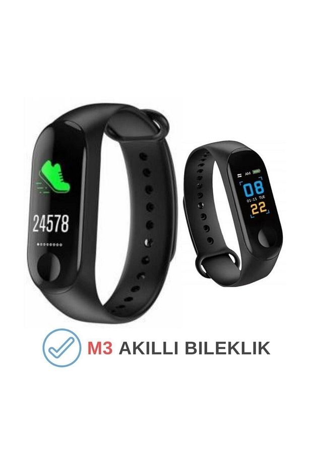 M3 Akıllı Bileklik Saat Renkli Ekran Adım Sayar Nabız Ölçer Android Iphone Ios Uyumlu - 6