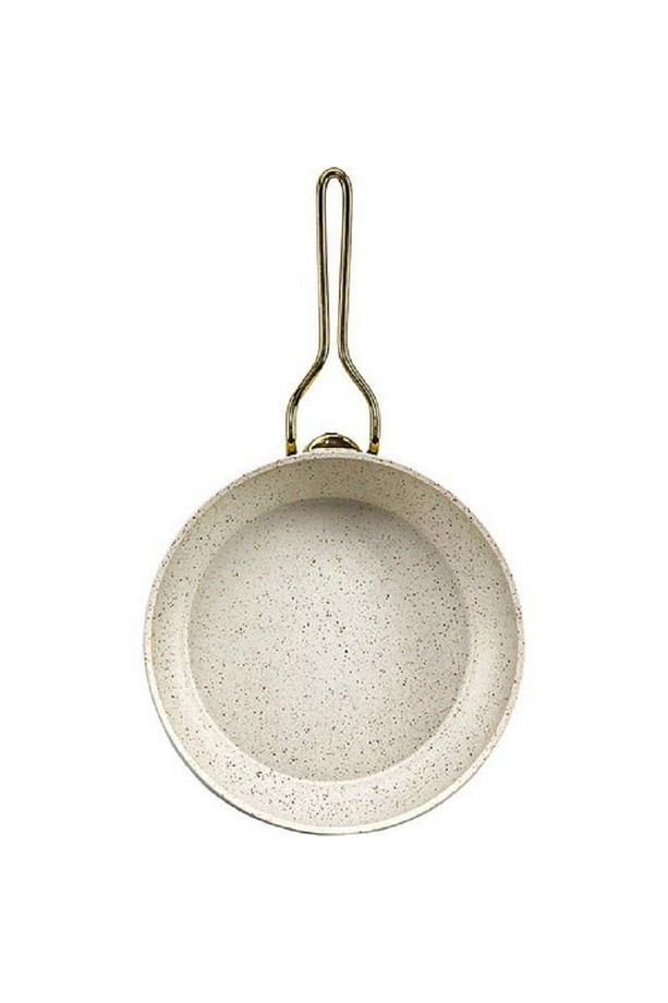 Bio Granit 7 Prç Xl Istiridye Fildişi & Gold Kulp Tencere Ve Tava Seti - 6